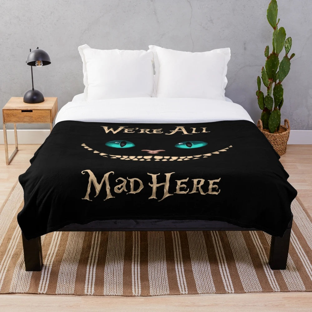 Alice Wonderland Inspired Plush Blanket