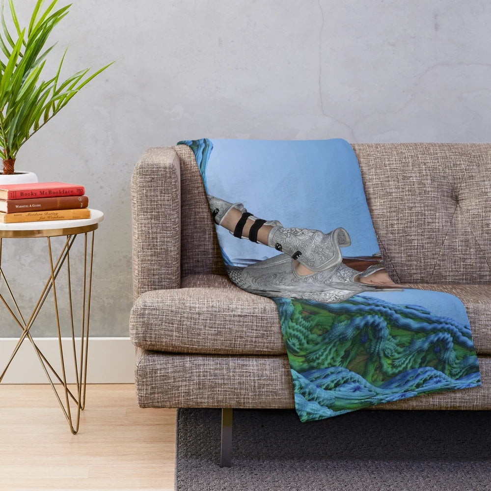 Amazonian Queen Plush Blanket featuring abstract, colorful patterns