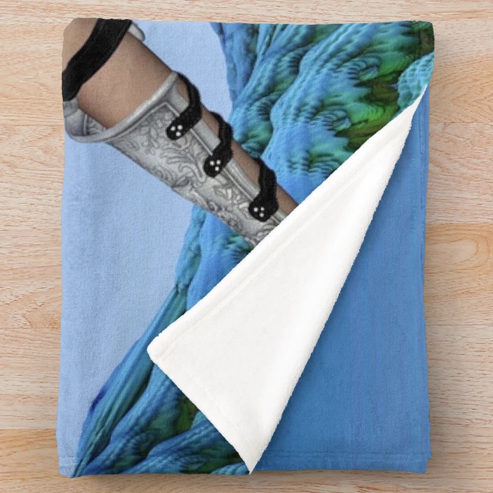 Amazonian Queen Plush Blanket featuring abstract, colorful patterns