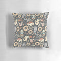 Plush animal kingdom-themed decorative throw pillow with fantasy characters