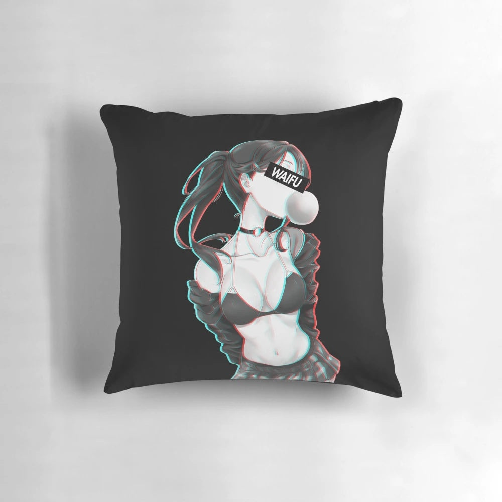 Soft, plush anime girl waifu pillow featuring a captivating design for an immersive aesthetic experience.