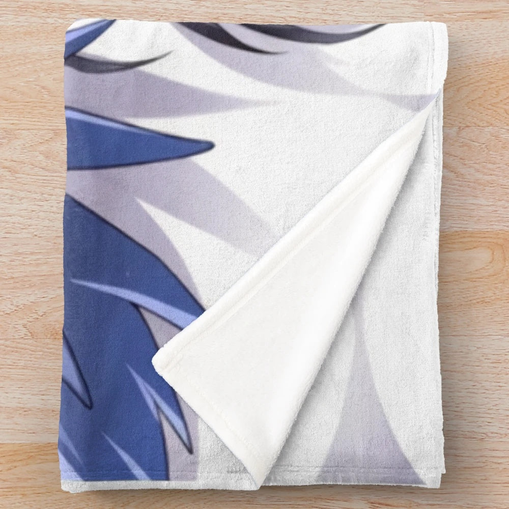 Cozy anime-themed plush blanket featuring beautiful and captivating female characters