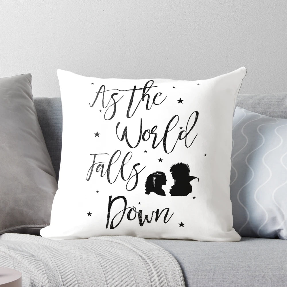 Jareth and Sarah from the movie Labyrinth on a decorative throw pillow