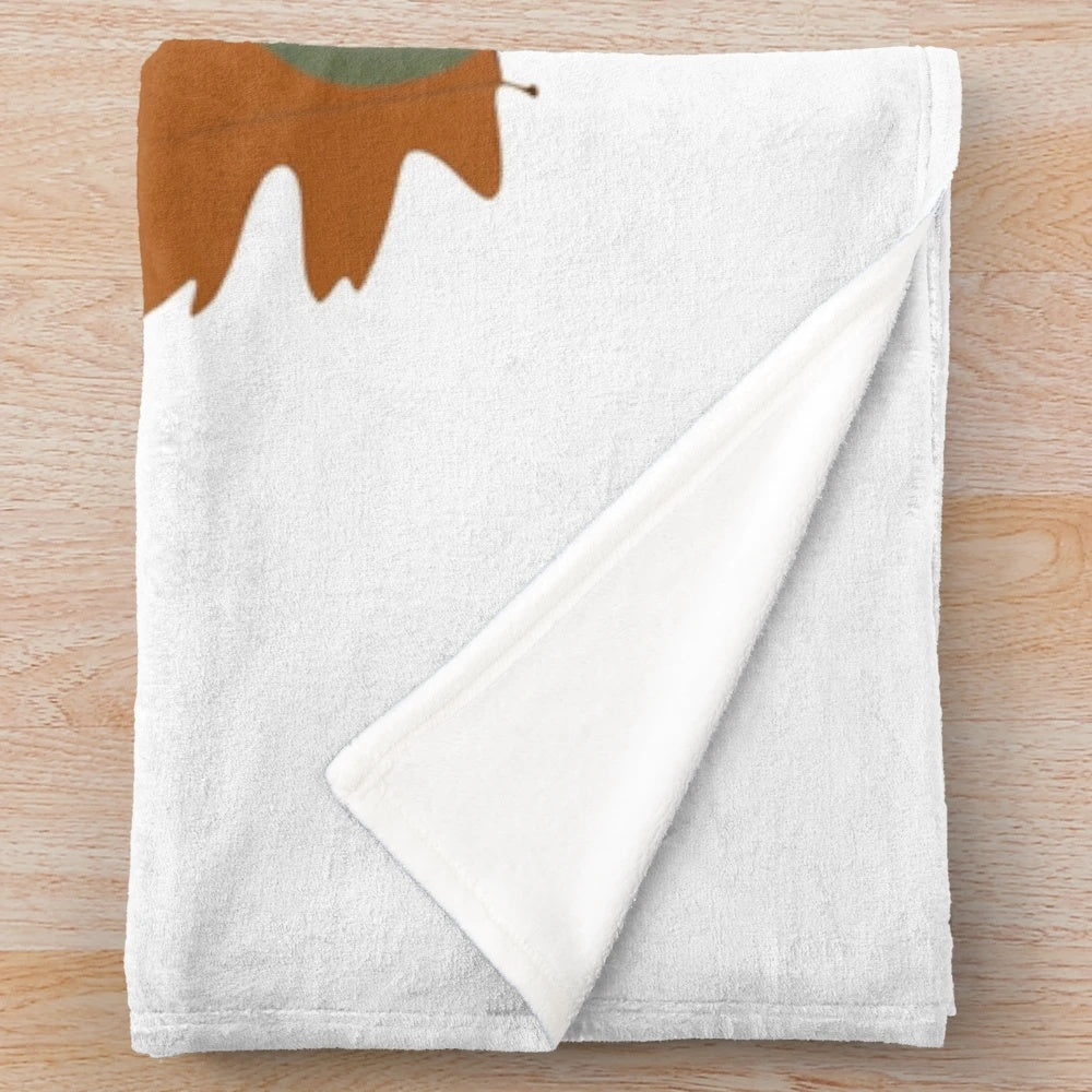 Soft plush blanket featuring a delightful hedgehog design against an autumn leaf background