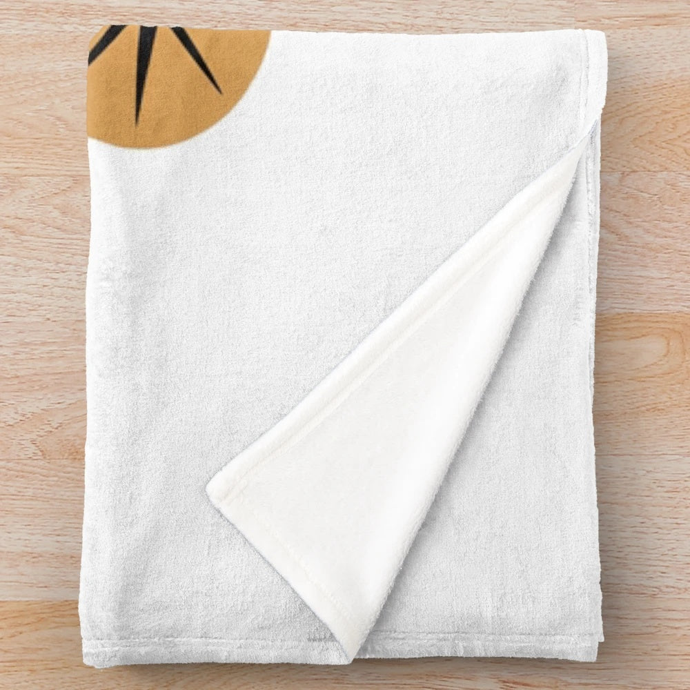 Plush blanket featuring a whimsical autumn woodland animal design