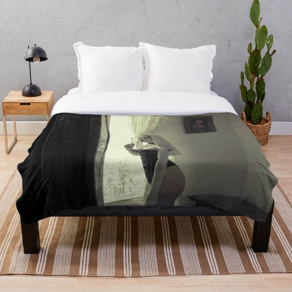 Bad Nun Plush Blanket with Occult and Demonic Designs