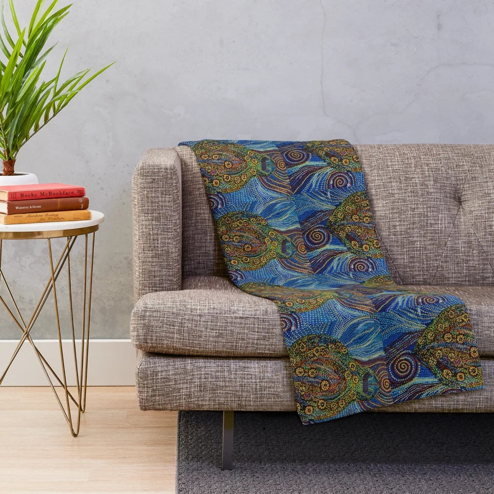 Vibrant and Whimsical Beetle Plush Blanket