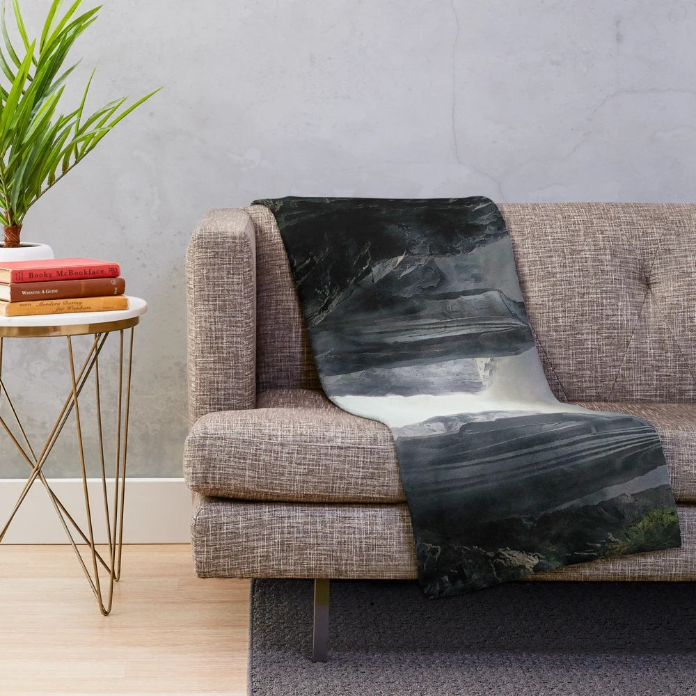 Between High Cliff Plush Blanket - Cozy and Fantastical Lord of the Rings Inspired Bedding