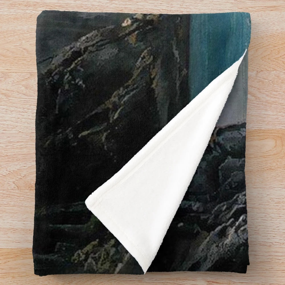 Between High Cliff Plush Blanket - Cozy and Fantastical Lord of the Rings Inspired Bedding