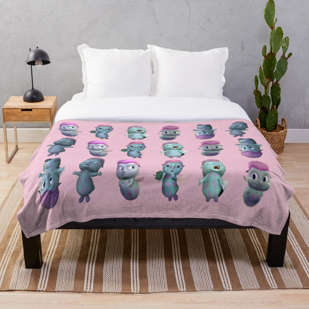 Bibble Expressions plush blanket featuring whimsical fairytopia-inspired design