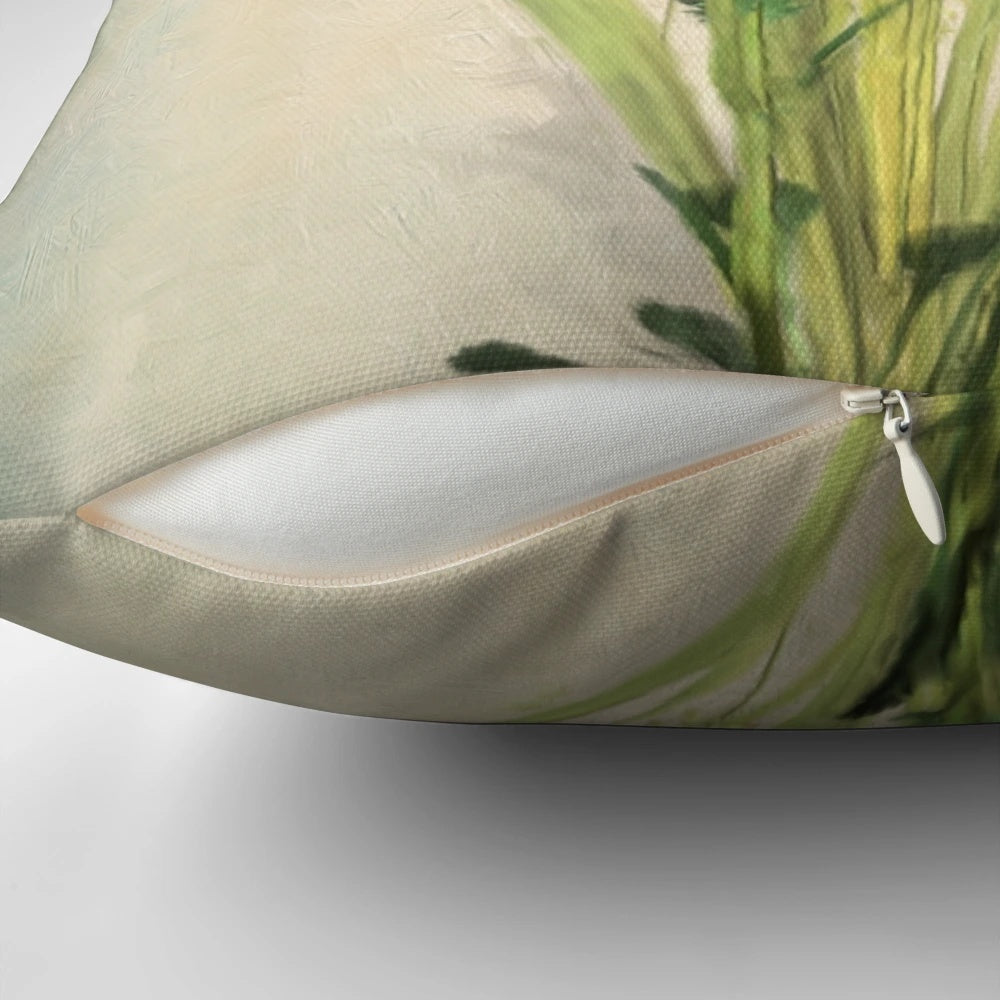 A soft, plush pillow featuring the vibrant blue and gray plumage of a fairy wren, a beloved Australian garden bird.
