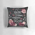 Enchanting book-themed pillow featuring a quote from the "From Blood and Ash" fantasy series by Jennifer L. Armentrout.