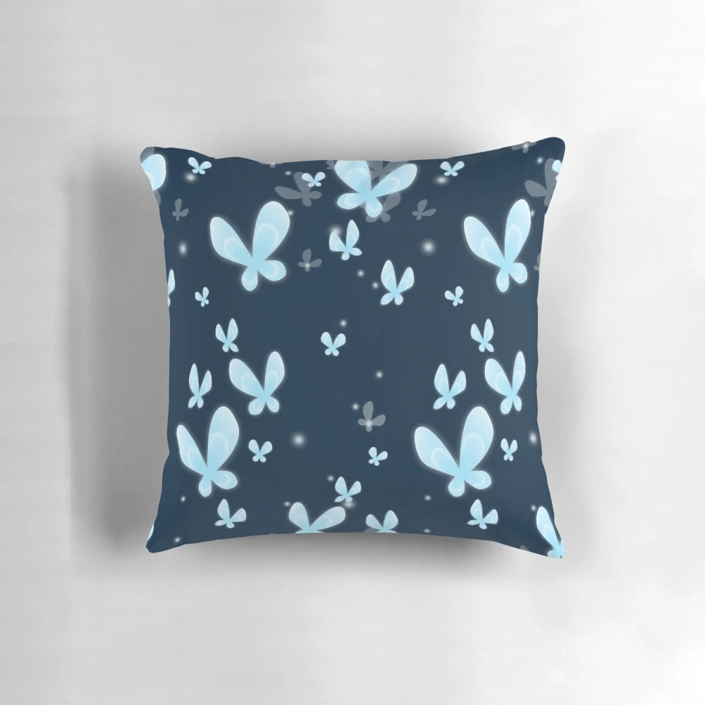 Soft, plush pillow with a mesmerizing butterfly pattern, perfect for adding a touch of nature-inspired style to any room.