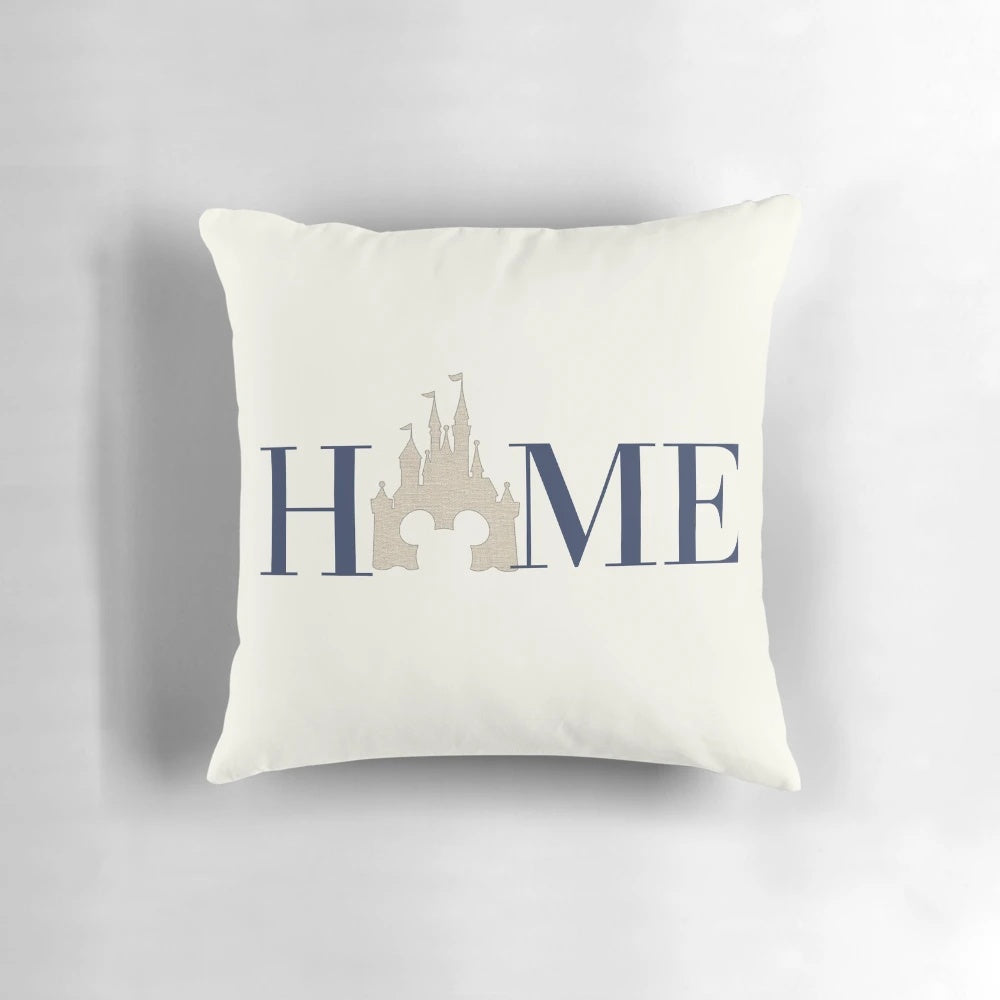 A beautifully crafted castle-themed pillow for a cozy, enchanting home
