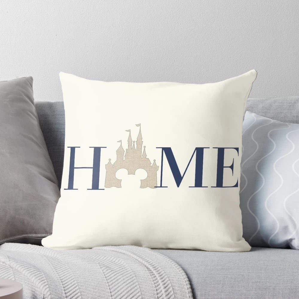 A beautifully crafted castle-themed pillow for a cozy, enchanting home