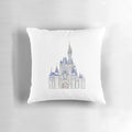 A plush and whimsical castle-inspired pillow, perfect for adding a touch of Disney-esque magic to your space.