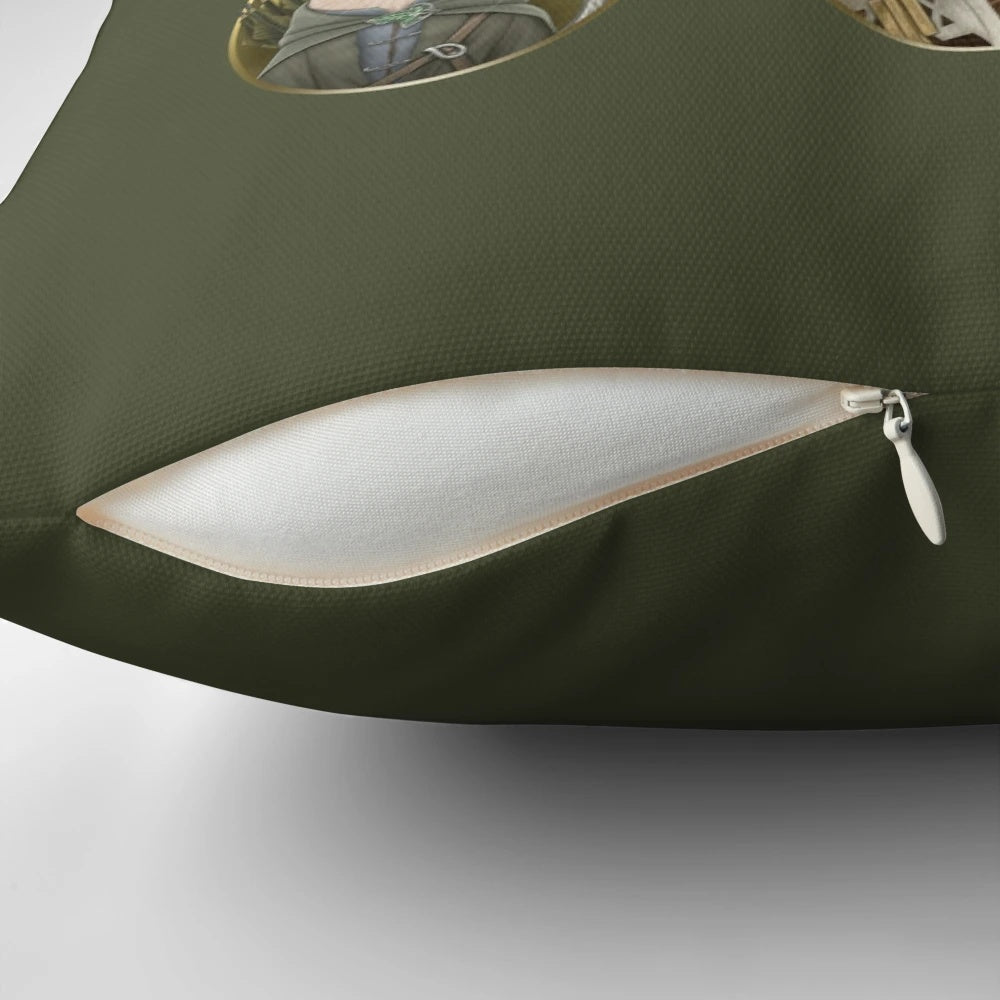 Captivating cat-themed pillow with a Lord of the Rings design, perfect for cat lovers and home decor enthusiasts.