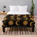 Cozy and mystical plush celestial blanket