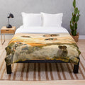 Cozy plush blanket featuring a captivating starry night design