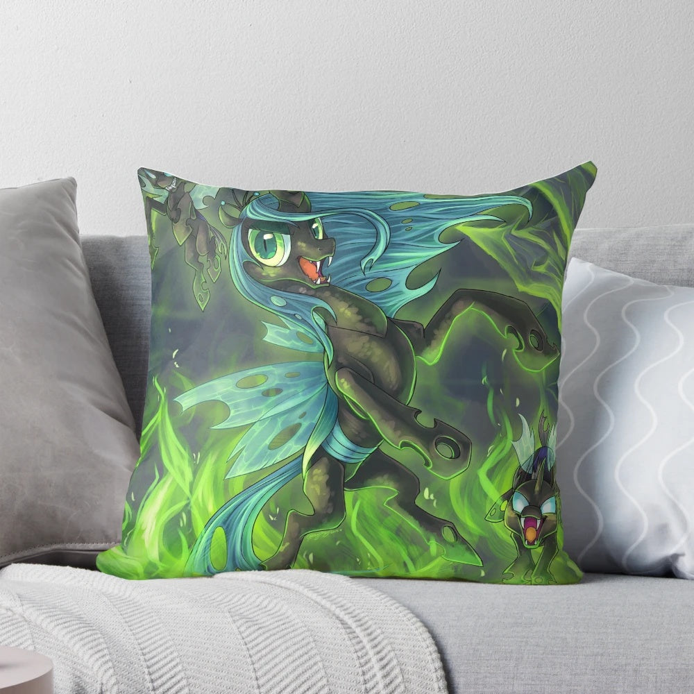 Changeling Queen Pillow featuring Queen Chrysalis from My Little Pony
