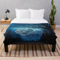 Cheshire Cat Plush Blanket in Blue