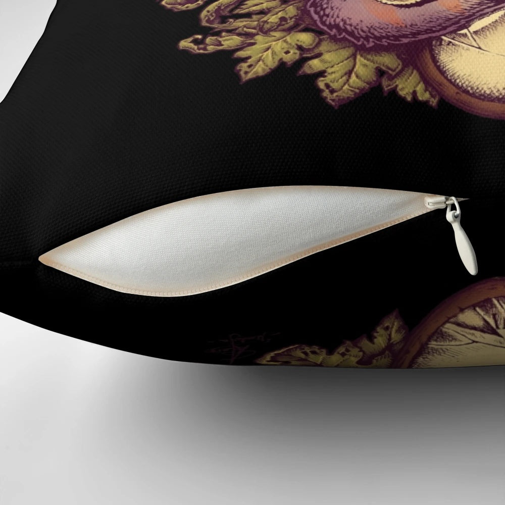 Cheshire Cat Pillow featuring the iconic grinning feline from the Alice in Wonderland fantasy tale