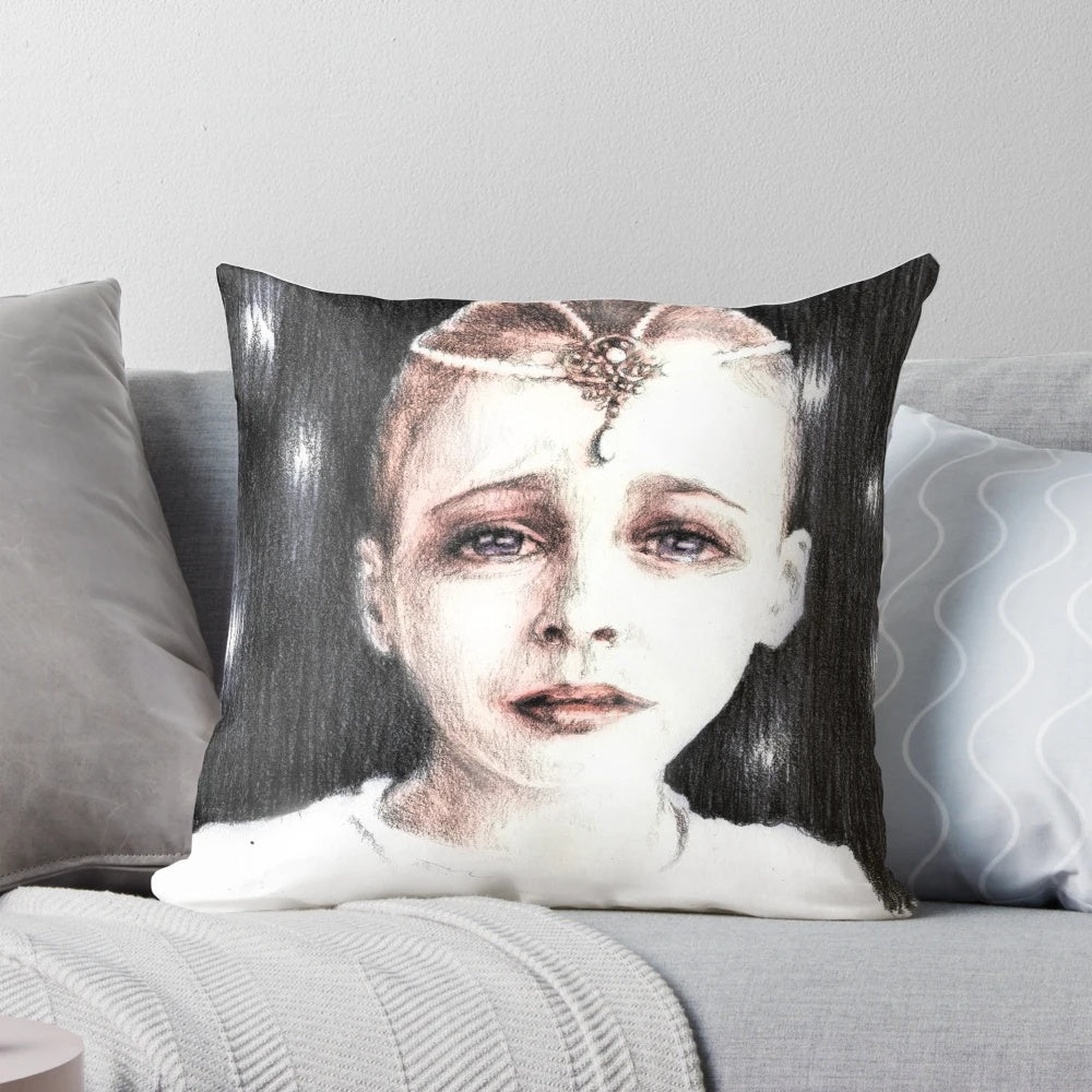 Plush pillow featuring the Childlike Empress from the classic fantasy film The Neverending Story