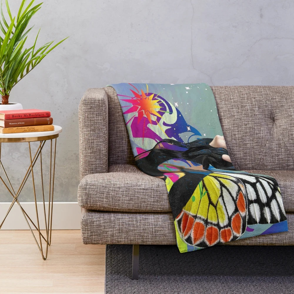 Magical star patterned plush blanket