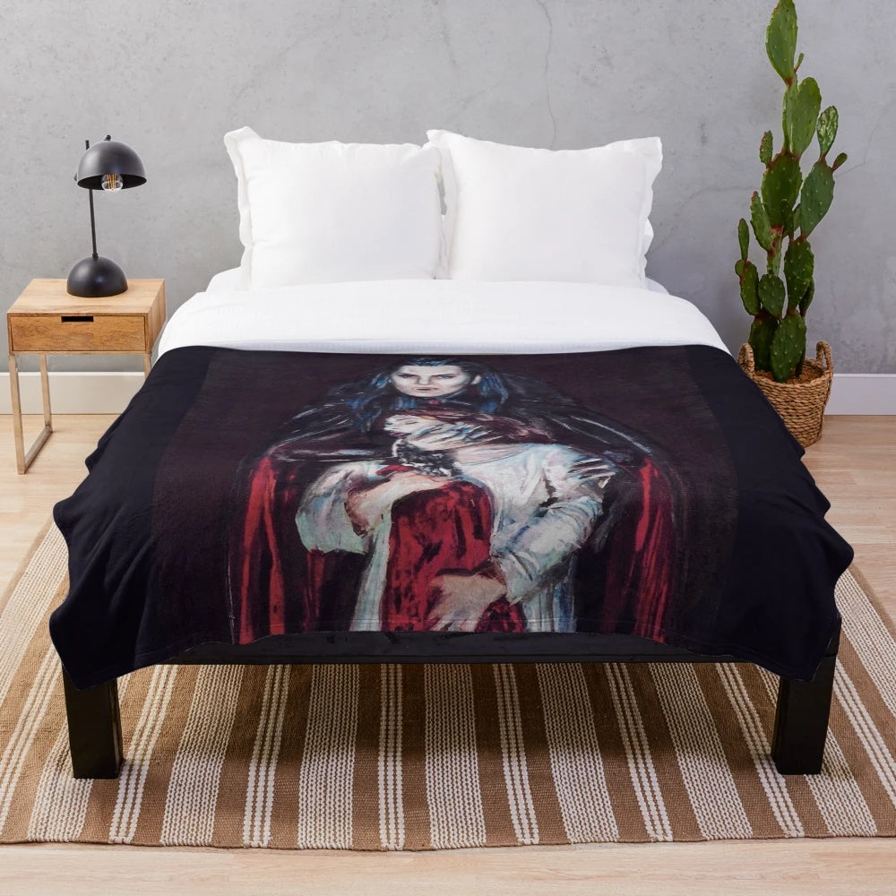 Cozy plush blanket featuring the iconic Count of Krolock from the musical "Dance of the Vampires