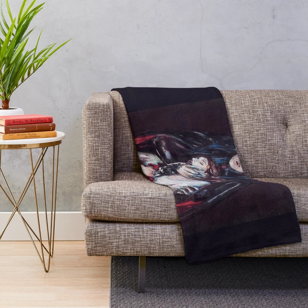Cozy plush blanket featuring the iconic Count of Krolock from the musical "Dance of the Vampires