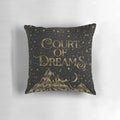 Soft, decorative pillow featuring the "Court of Dreams" design from the A Court of Mist and Fury book series by Sarah J. Maas