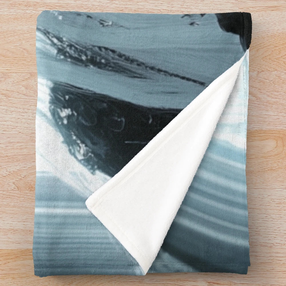 Cyber witch plush blanket featuring a dark, alternative-inspired design