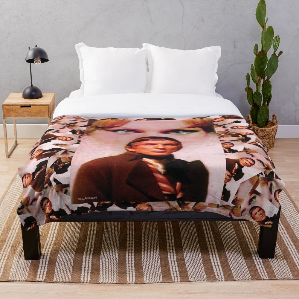 Dark Shadows Plush Blanket with Barnabas Collins and Angélique Bouchard