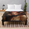 Demon girl plush blanket with gothic anime-inspired design