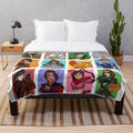 Digital art plush blanket featuring characters from the anime Avatar the Last Airbender