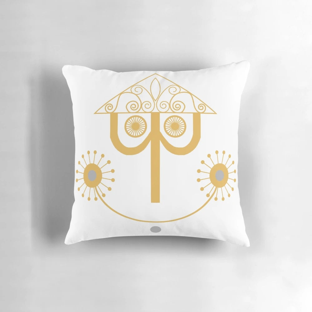 A cozy and whimsical pillow featuring the iconic "It's a Small World" design from Disney's Fantasyland.