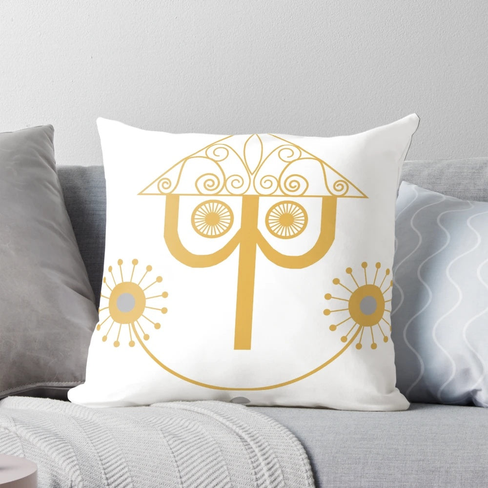 A cozy and whimsical pillow featuring the iconic "It's a Small World" design from Disney's Fantasyland.
