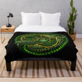 Plush blanket featuring the Dread Wolf design from the Dragon Age video game series