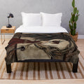 Dragon fairy plush blanket with dark fantasy art