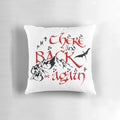 A round-shaped pillow featuring a detailed red dragon design, inspired by the iconic characters and settings of J.R.R. Tolkien's "The Hobbit" and "The Lord of the Rings" series.