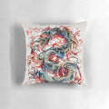 A vibrant, detailed dragon-themed throw pillow for a touch of fantasy and Eastern flair.