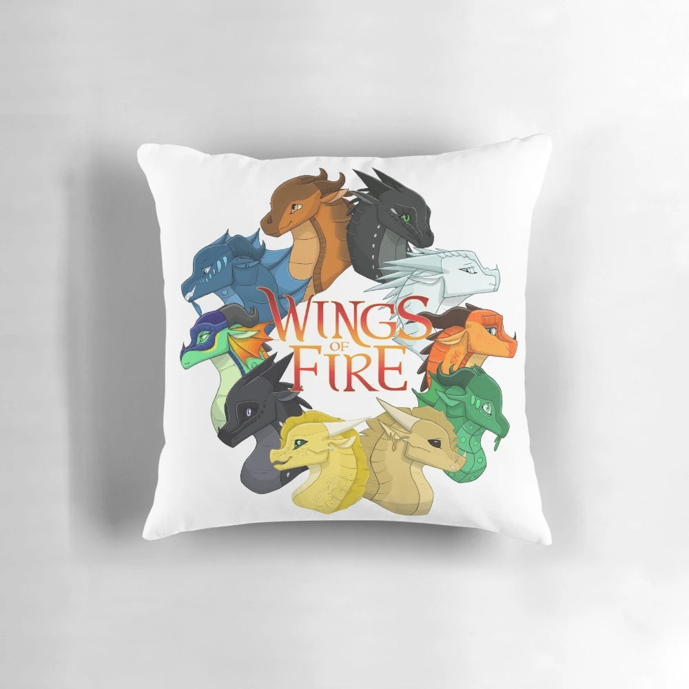 A cozy, high-quality dragon-themed pillow inspired by the popular Wings of Fire book series.