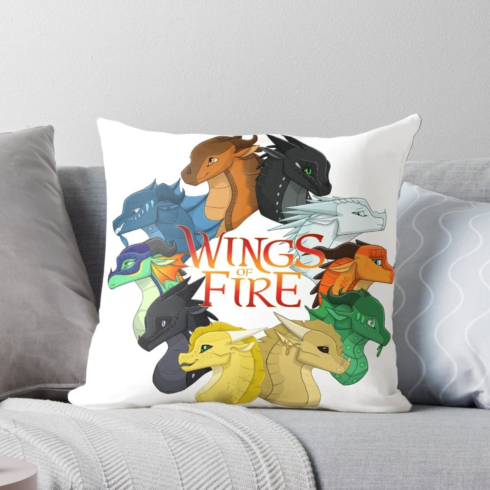 A cozy, high-quality dragon-themed pillow inspired by the popular Wings of Fire book series.