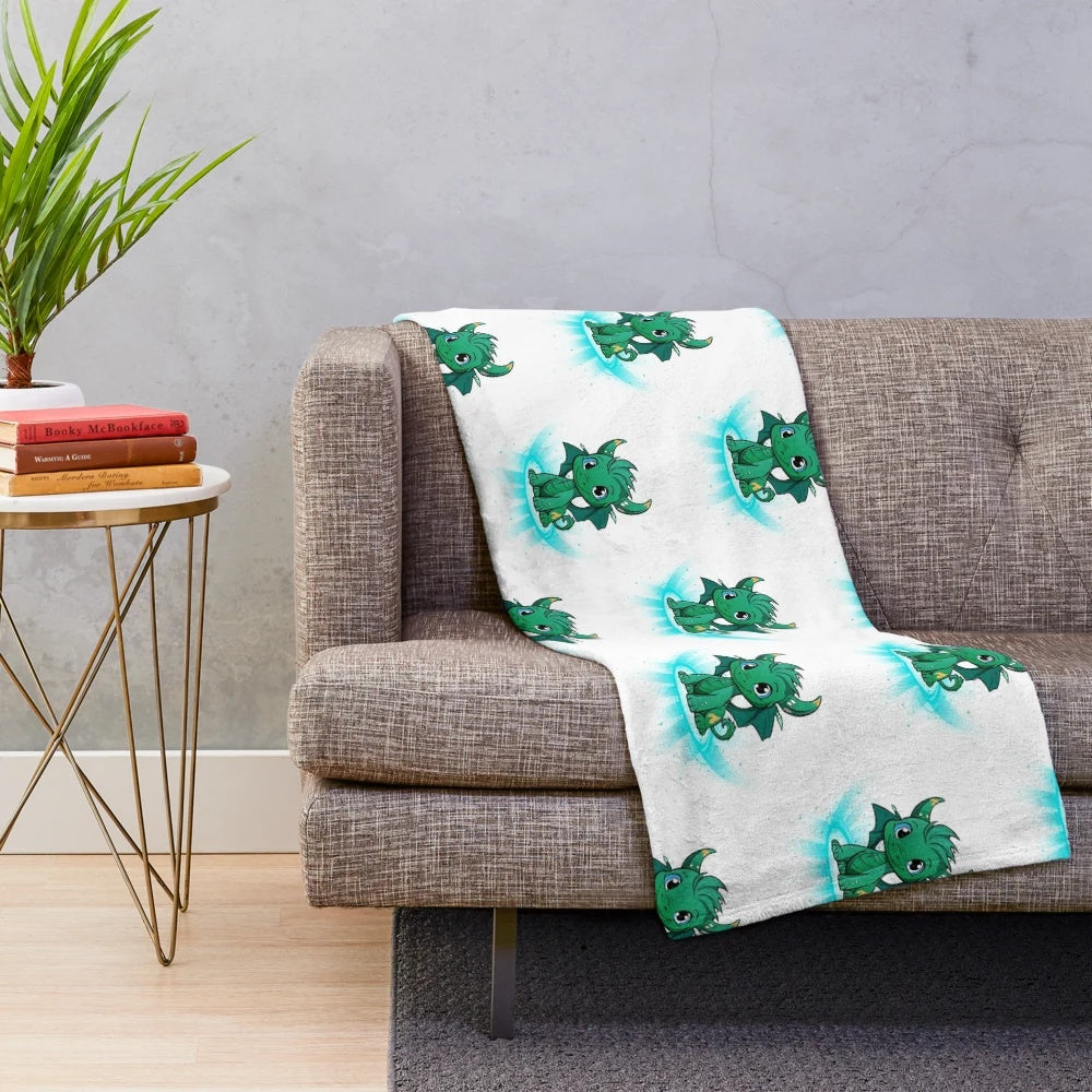 Soft, cozy plush dragon blanket for children