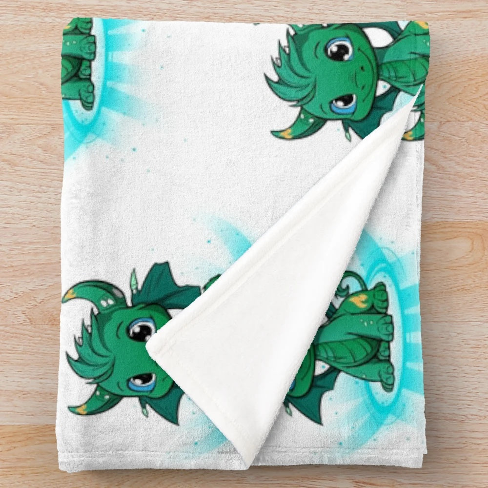 Soft, cozy plush dragon blanket for children