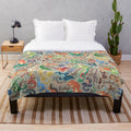 Cozy dragon-themed plush blanket for fantasy home decor