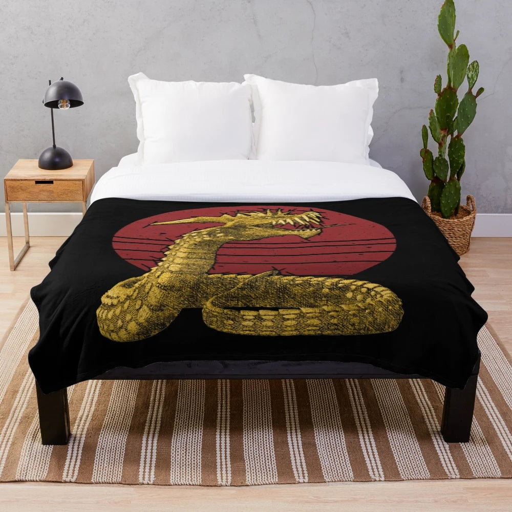 Legendary Dragon Snake Plush Blanket