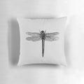 Dragonfly-patterned decorative pillow with nature-inspired design