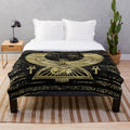 Egyptian Eye of Horus Wadjet Symbol Plush Blanket
