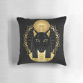 Vibrant pillow featuring the Egyptian goddess Sekhmet, the powerful lioness deity.